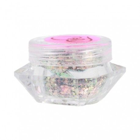 Hojuelas Multicromaticas Camaleonicas Plata  15