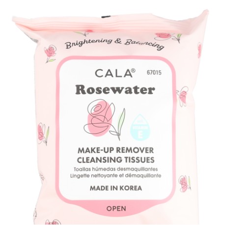 Makeup Remover Cleansing Tissues: Rosewater (30 sheets)