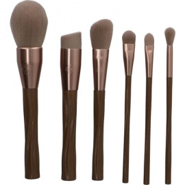 Serie Ecopro - Kit de brochas de maquillaje de cafe de 12 piezas