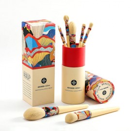 Serie Essential - Kit de 7 Cepillos Amarillos con Cilindro Ecologico