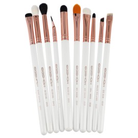 10 Pcs Eye Brush Kit - Rose Gold