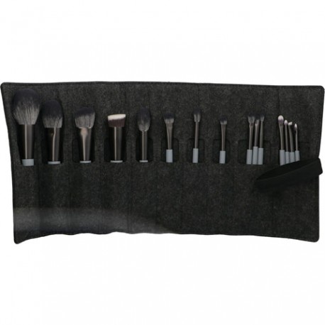 JADE SERIES - 15 PCS MAKEUP BRUSH KIT - AGATE GREY