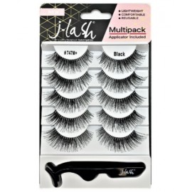 Multipack pestañas J-Lash 747M+ Black con aplicador