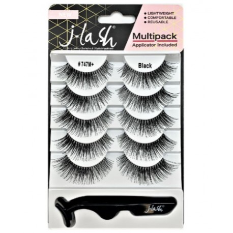 Multipack pestañas J-Lash 747M+ Black con aplicador