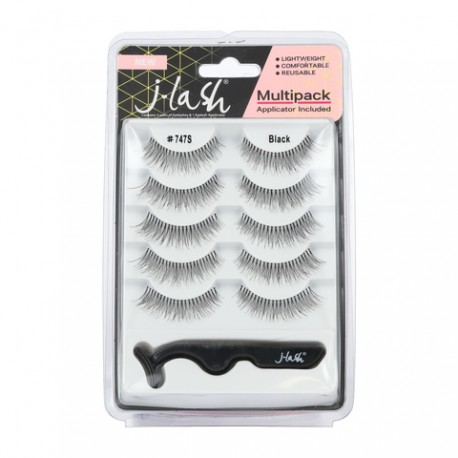 Multipack pestañas J-Lash 747S Black con aplicador